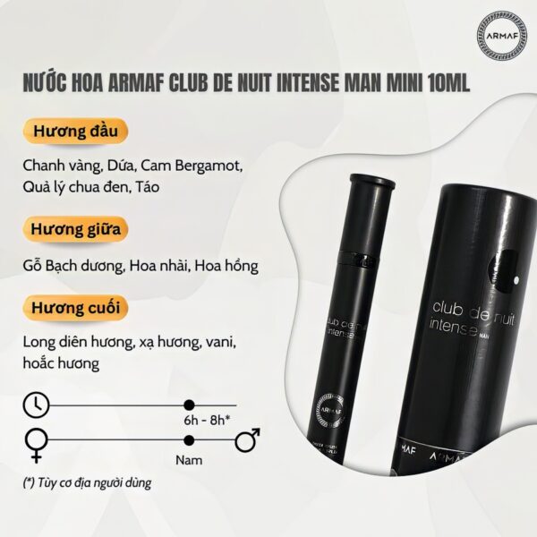 armaf club de nuit intense man edt mini 10ml 2