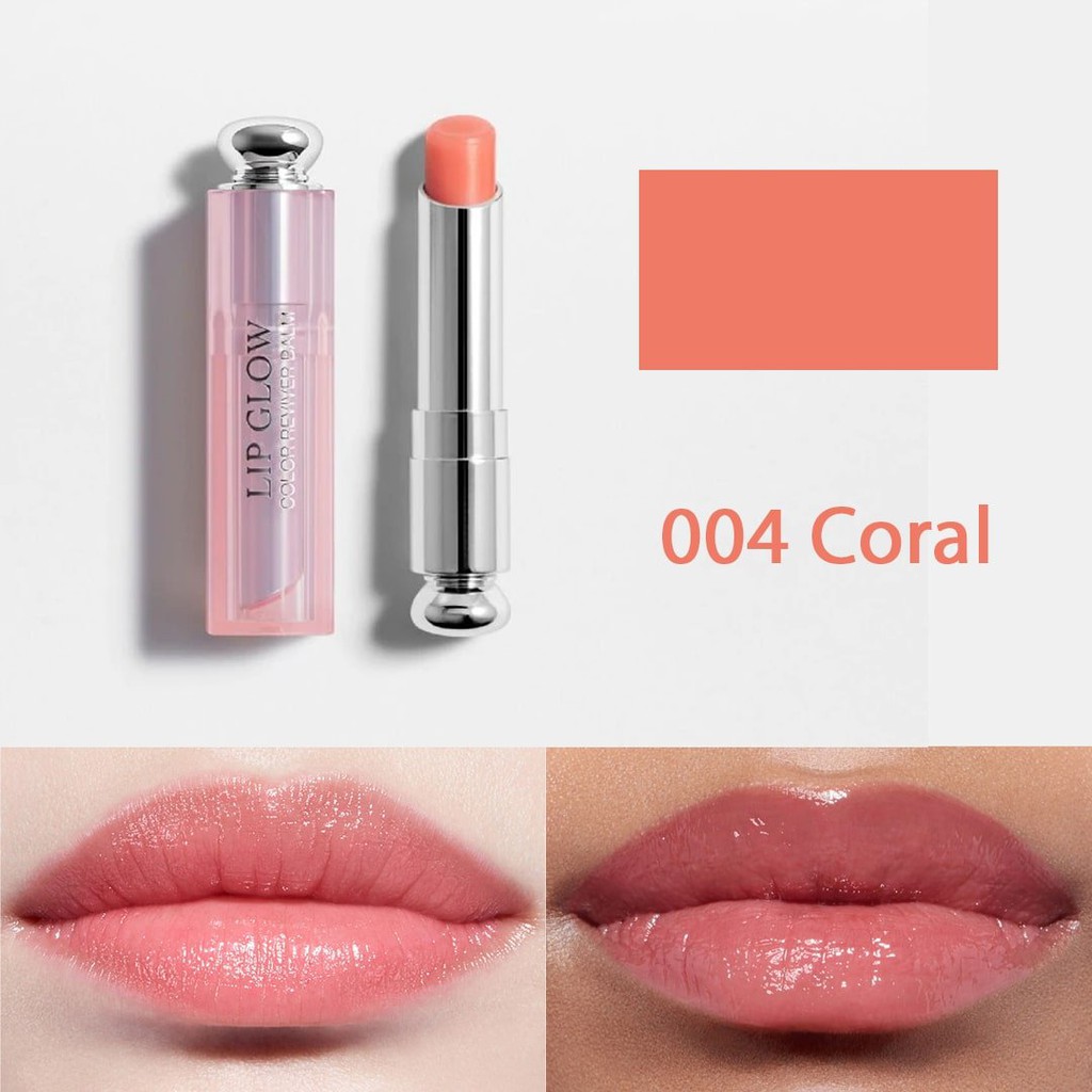 Son Dior Addict Lip Glow Coral 004  Màu Cam San Hô  Vilip Shop  Mỹ phẩm  chính hãng