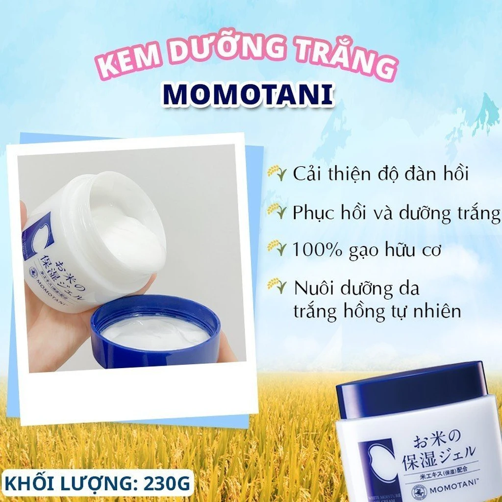 Kem Dưỡng Trắng Momotani White Moisture Gel Cream 230g - Ảnh 3